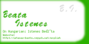 beata istenes business card